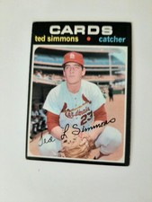 Ted Simmons Rookie #117 1971 Topps St. Louis Cardinals Baseball Card MLB VG. rookie card picture