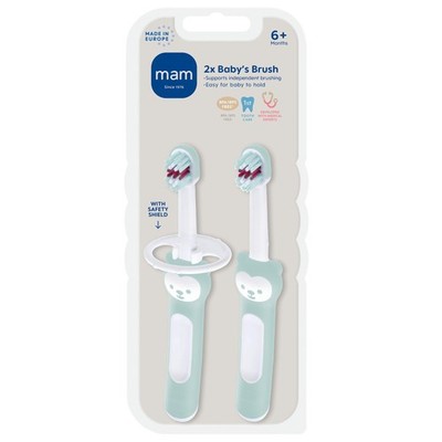 Baby Toothbrush Training Brush 6+ Months   Extra Soft Infant & Toothbrush wit...
