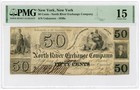 1837 $50 The North River Exchange Co. - New York, NEW YORK Note PMG Fine 15 — photo 1