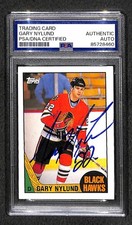 Signed Gary Nylund 1987-88 Topps #82 Card 1st NHL Free Agent Auto Pop 1 Rare PSA