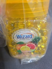 Wizard 2pk Tropical Citrus Crystal Beads Air Freshner 9 Oz Yellow New