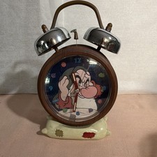 Disney Sleepy Twin Bell Alarm Clock Wood-Look...