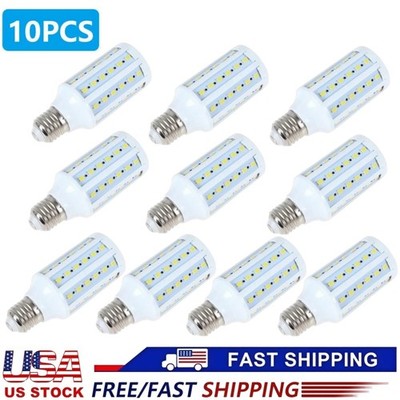 5/10X E26 E27 LED Corn Light Bulb 15W 12V DC Workshop Garage Lamp 6500K Daylight