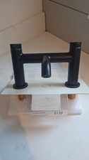 Brand new black knurled bathroom mixer tap, never used or installed