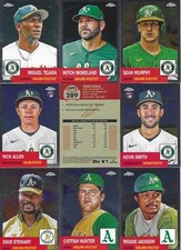 2022 Topps Platinum Chrome Oakland Athletics Complete Team Set (16)