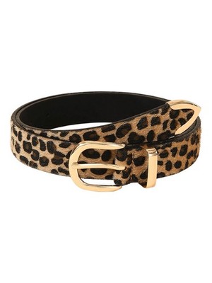 Women's Leopard Belts Cheetah Western Cowgirl Country Faux Leather Belts Tren...