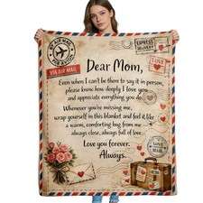 Throw Blanket Gifts for Mom Fleece Anniversary Birthday Home Couch 40x60 Inch