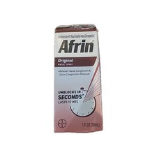 Afrin Maximum Strength Original Nasal Spray 12 Hour  Congestion Relief 1 Oz 30ML