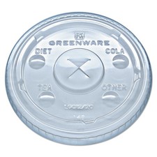Fabri-Kal LGC1220 Greenware Plastic Cold Drink Lids - Clear (1000/Carton) New