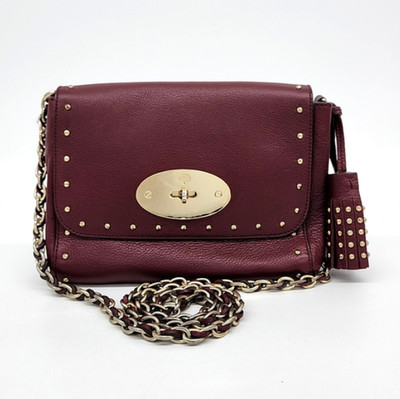 Mulberry Lily Black Forest Leather Chain Crossbody Bag Used