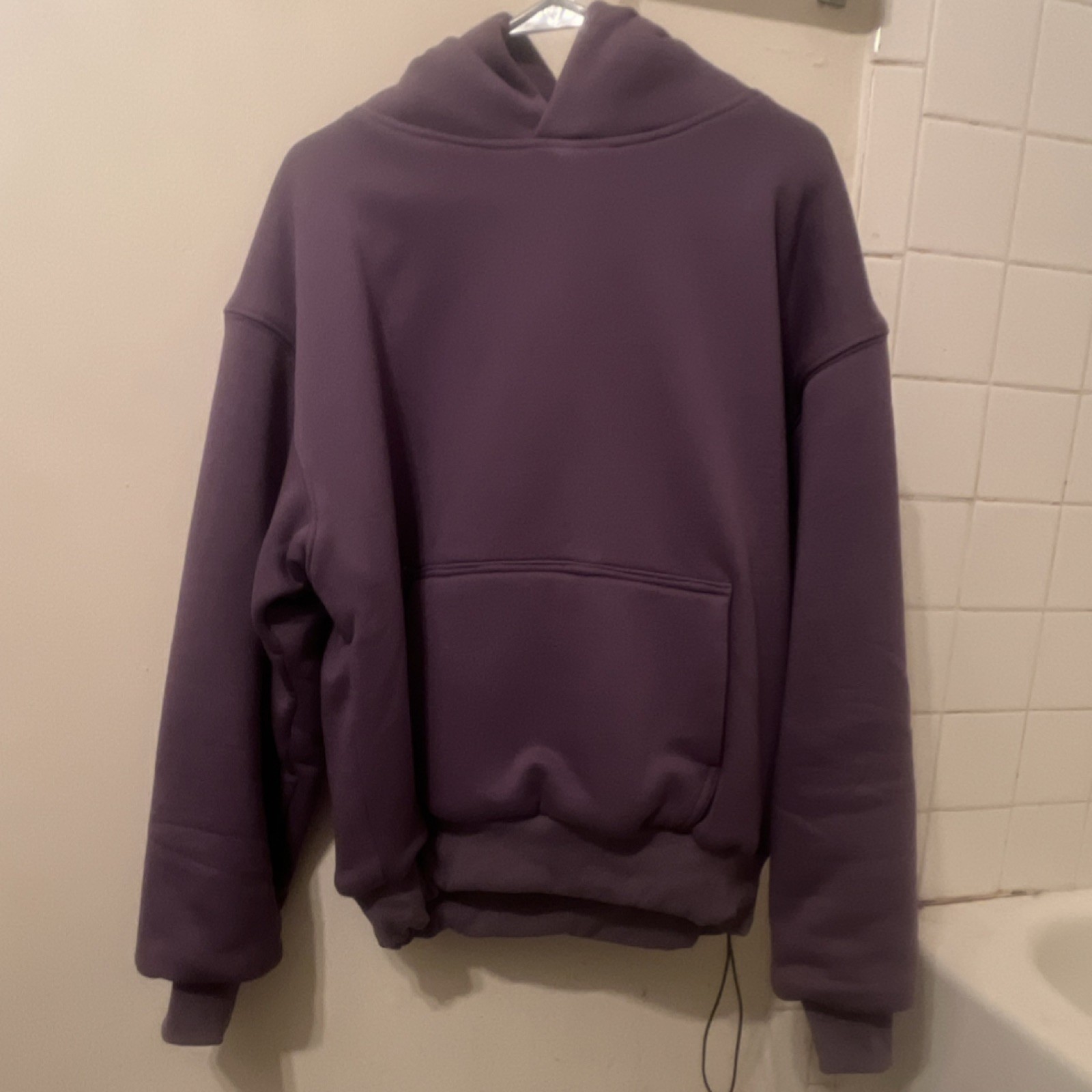 Humane Blanks Purple Hoodie Fleece 1800 GSM 100% Cotton Hooded Pockets Size M