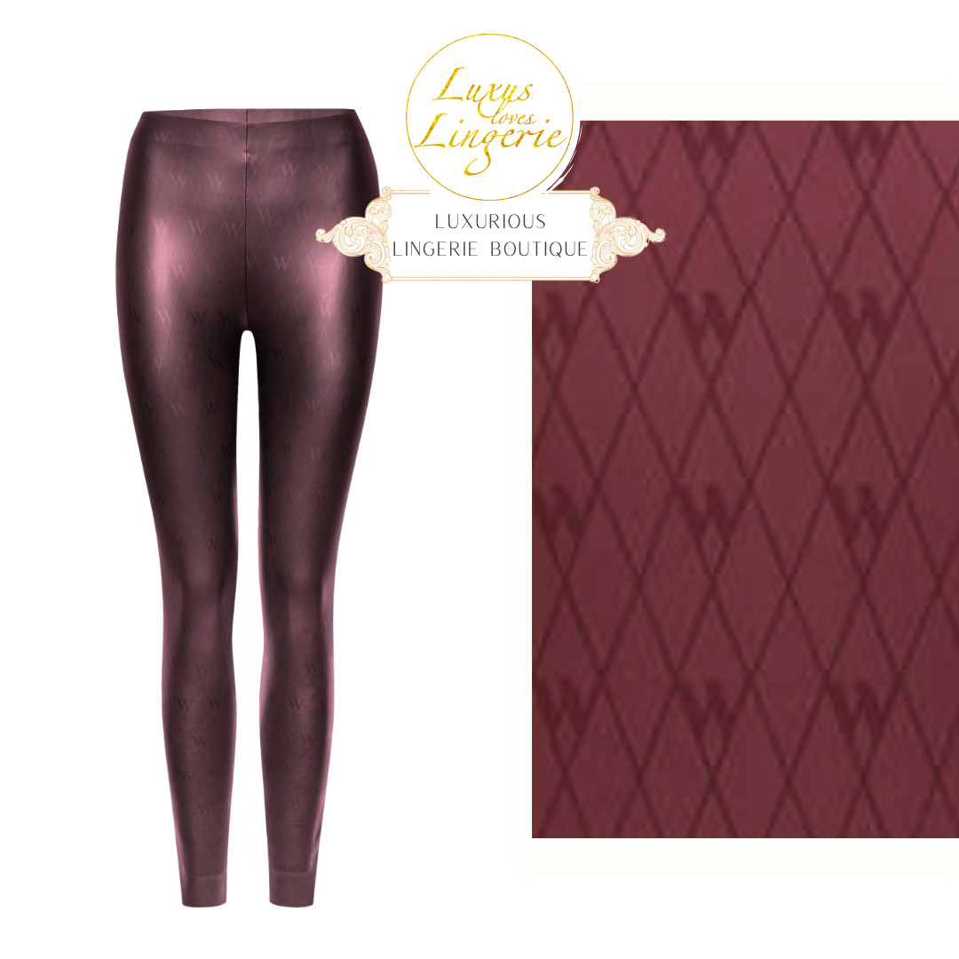 Net Vegan Leather Leggings Wolford 38 S M Port Royale Pants Elastic Faux Leather