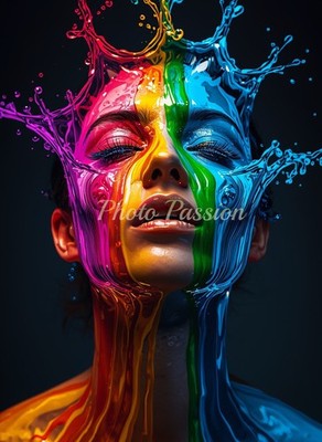 Foto A4 Portrait Frau Moderne Kunst Poster Kunstdruck (4115)
