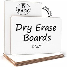 - Small White Board 5 Pack, 5 x 7 Double Sided Dry Erase Boards for Students,