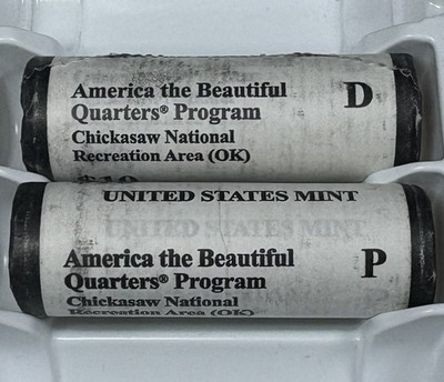 2011 Chickasaw National Park US Mint P & D Rolls - ATB Uncirculated