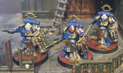 Warhammer 40K Space Marines Bladeguard Veteranen ULTRAMARINES schön bemalt GW