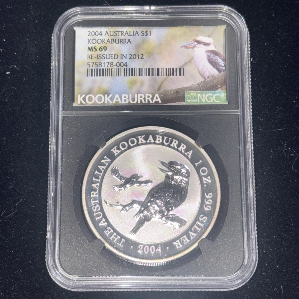 Australian Kookaburra NGC Grade MS 69 Silver Bullion Coins for