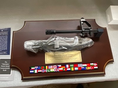 NOS FRANKLIN MINT Rare  Saudi Arabia Desert Storm 1991 Bayonet Knife