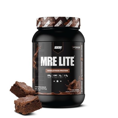 REDCON1 MRE LITE Whole Food Protein Powder, Fudge Brownie - Lactose Free & Su...