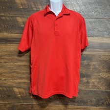 Champion Polo T-Shirt L H872 Men Double Dry Performance Collared Red Golf Sport