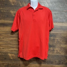 Champion Polo T-Shirt L H872 Men Double Dry Performance Collared  Red Golf Sport