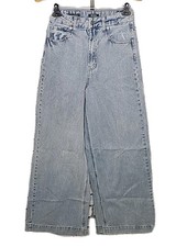  Wild Fable Women's Jean Sz 0 Super High Rise Wide Leg Shadow Pockets Baggy 90s
