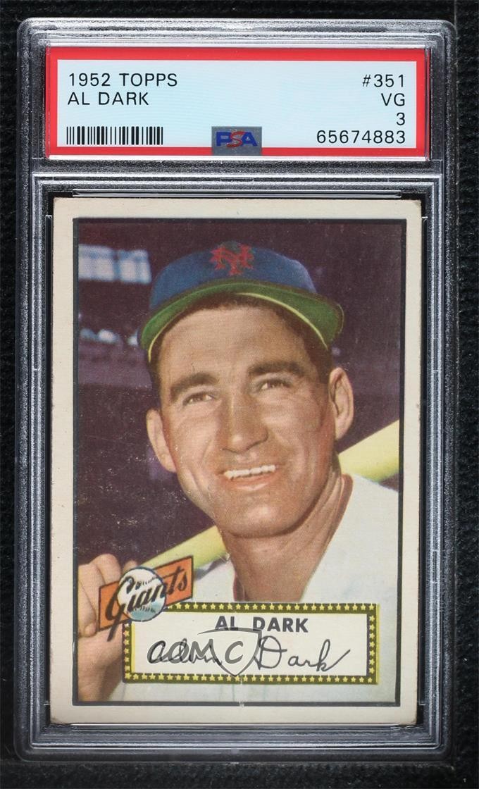 1952 Topps High # Alvin Dark Al Dark #351 PSA 3 1q7