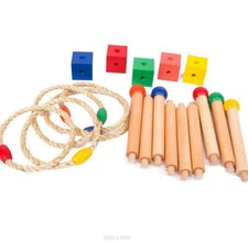 Premium Ring Toss Game Set for Kids & Adults - Includes 5 Rope Gift &////