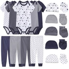 Unisex Baby Layette Essentials Giftset Clothing Set 19Piece For Newborn Baby