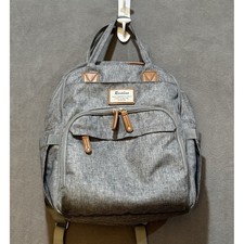 Ruvalino Backpack Travel Baby Diaper Bag with Changing Pad Gray Classic Rugged
