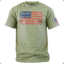 FAIRTEX Tee - MMA Muay Thai - Green USA - Men's Size M