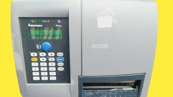 🔥UNTESTED BUT POWERS ON🔥 INTERMEC PM4i THERMAL BARCODE LABEL PRINTER USB A07^ - Image 2 of 4