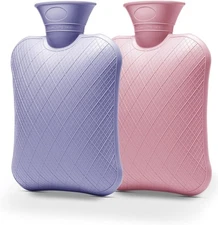 2L Silicone Hot Water Bottle for Pain Relief, Period Cramps, Menstrual & Tummy