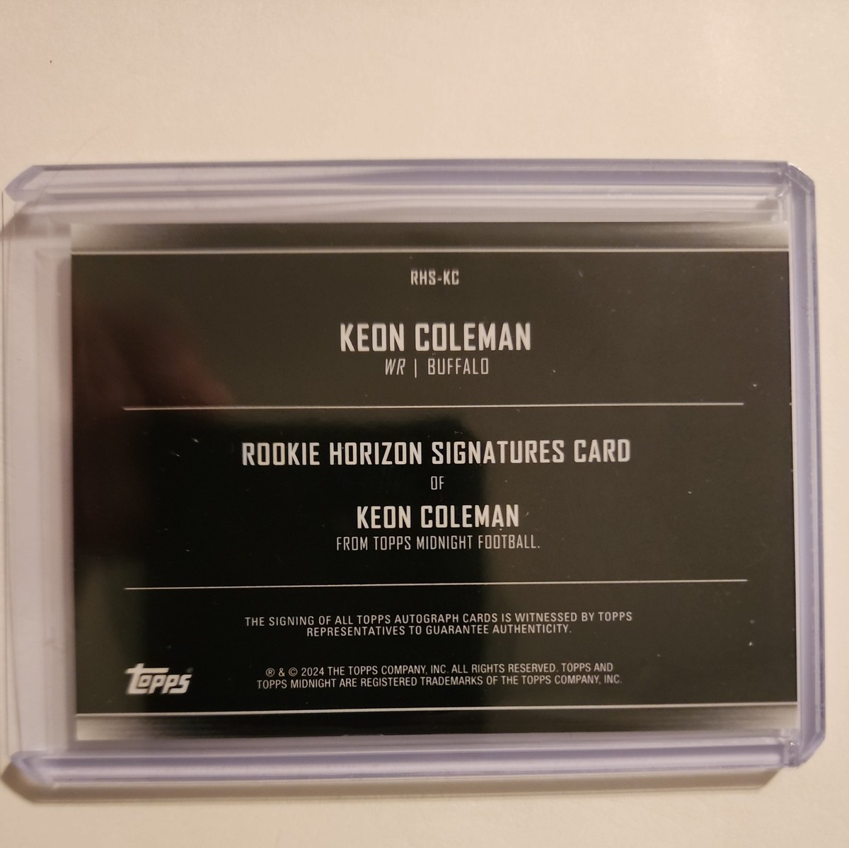 🦬2024 Topps Midnight Rookie Horizon Signatures Keon Coleman