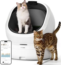 Luma Automatic Cat Litter Box AI Waste Analysis, Open-Top Litter Robot Self Clea