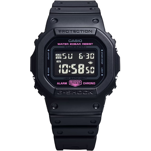 G-SHOCK DW-5600PK-1JR ブラック Casio G-SHOCK DW-5600PK-1JR Men's Watch Black Digital