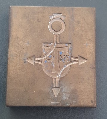 Bronze Matrix Abzeichen Sahara 714° Company Transmissions Druckerei Karte