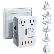 DOACE 220V to 110V Converter for European Travel - 6 in 1 350W Voltage Conver...
