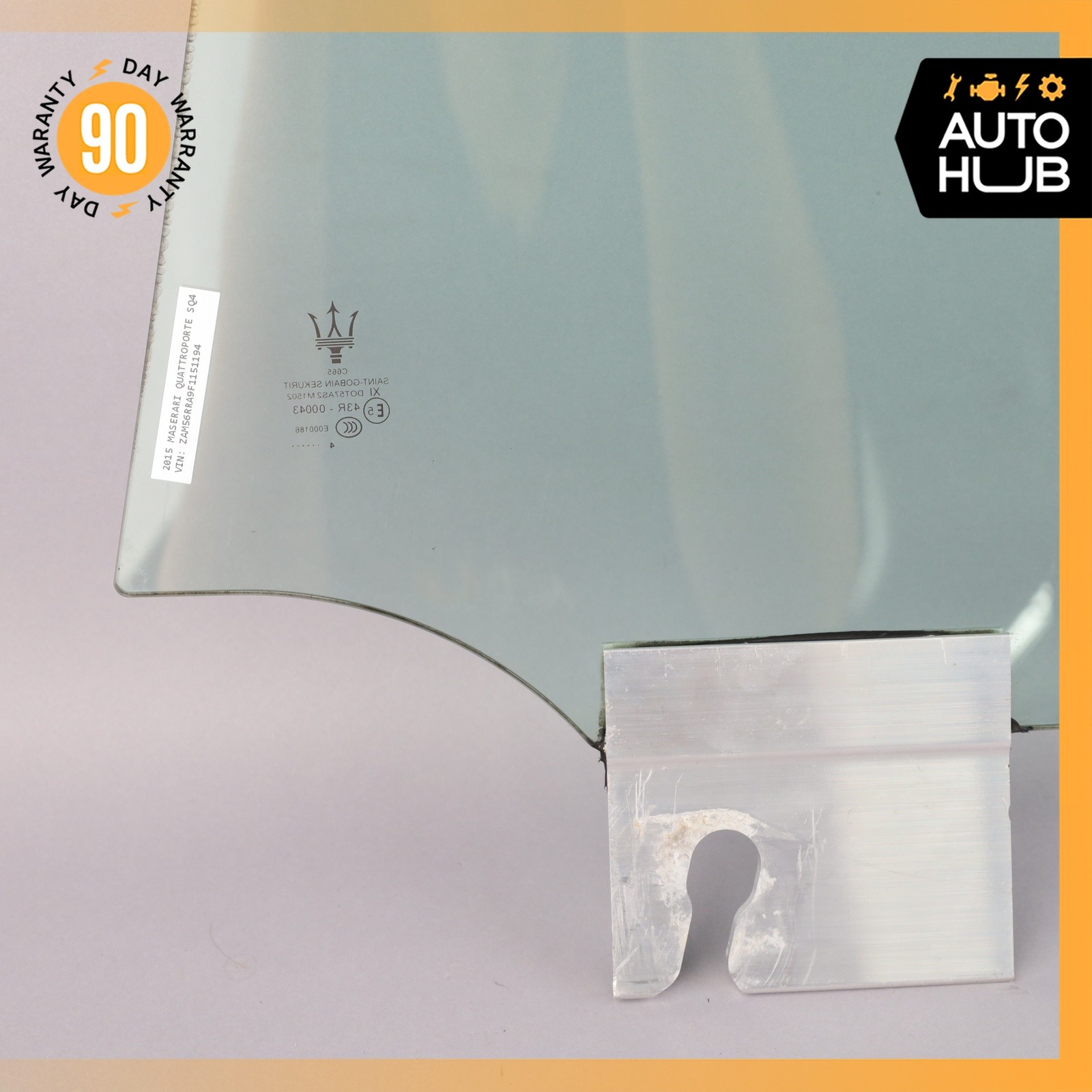 14-22 Maserati Quattroporte M156 S Q4 Rear Right Side Door Window Glass OEM