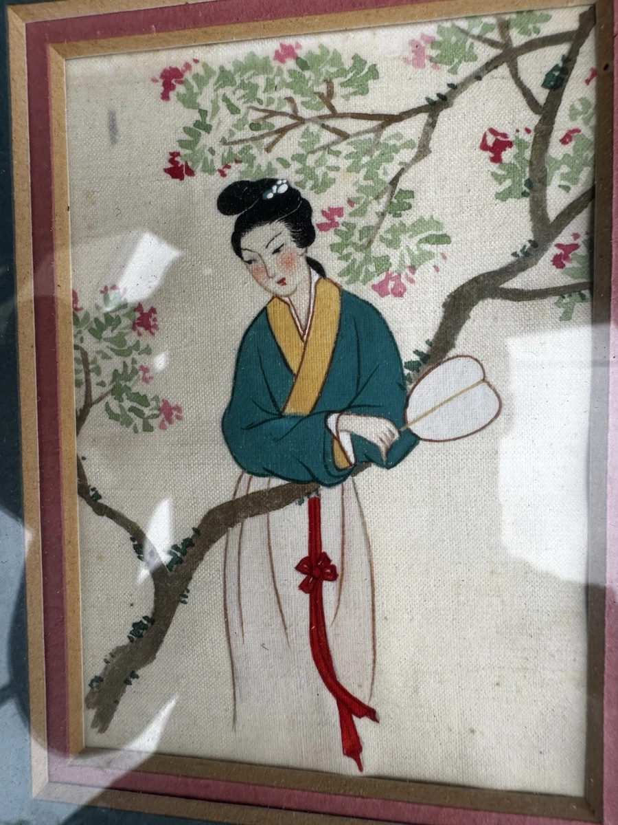 EDOYA　♥️Original.japanese 水墨画　原画　裏打ち済み 艺妓画在古董日本画作、画卷| eBay