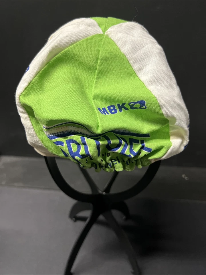 Gorra de ciclismo Agritubel talla única elástica flexible ajustada verde azul Foto 3 de 4