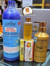 4pcs Set; Lumine Gold Body Lotion, Retinol Shower Gel  Serum   Satisfaction   