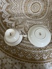 RADFORDS FENTON BONE CHINA TEA CUP & SAUCER BLUE & GOLD VINTAGE — photo 4