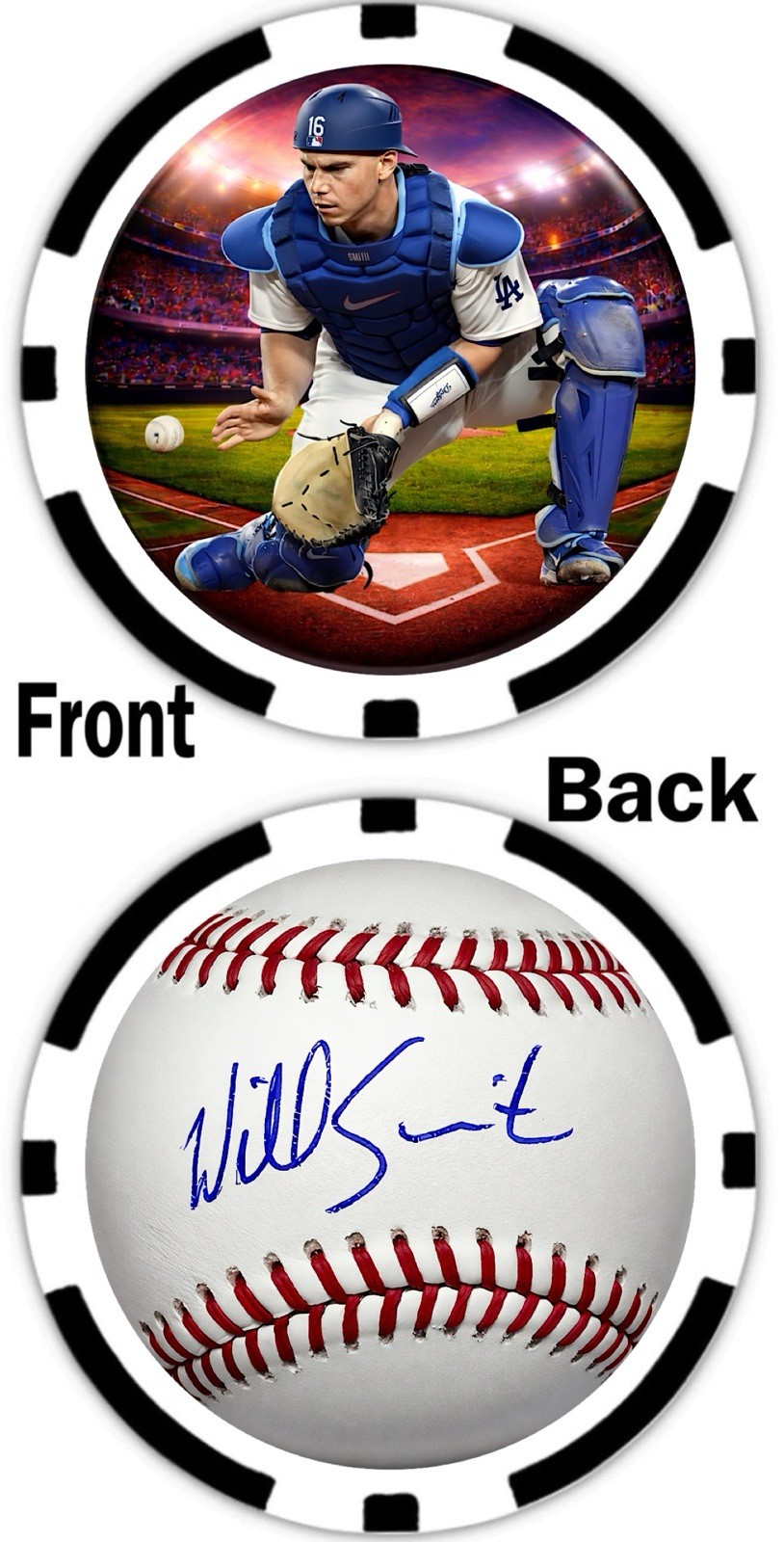 WILL SMITH - LOS ANGELES DODGERS  - COMMEMORATIVE CHIP - ***SIGNED***