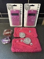NEW 2 X Wilko Scientific Calculators, 2 Pencil Cases & 2 Staplers TWINS???