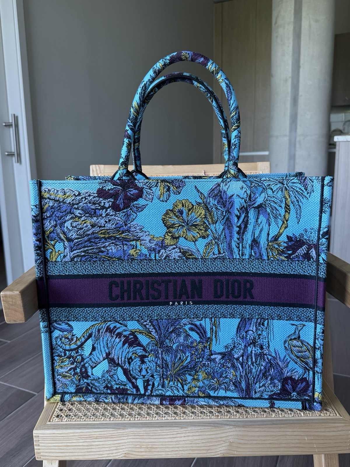 Dior Book Tote Large Blue