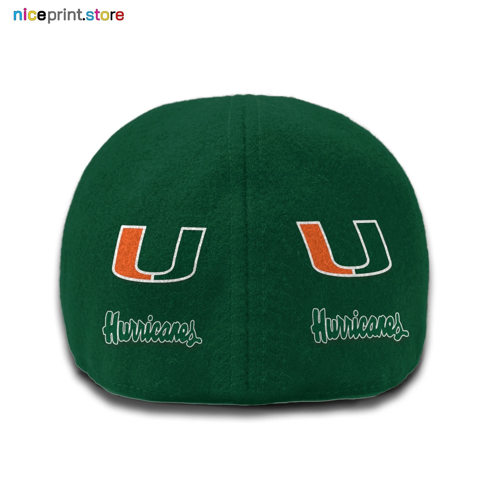 Miami Team Hurricanes Ivy Cap 6pannel Hat NCAA Golf Cap NCAA Flat Cap Driver