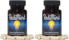  2 Packs RediMind Natural Cognitive Enhancer 30 Caps-Focus-Memory-Brain Health