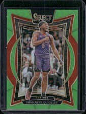 2024-25 Panini Select #41 Immanuel Quickley Neon Green Prizm #/75