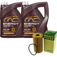Mann Inspektionspaket 5L Mannol Energy 5W-30 FüR Nissan Qashqai +2 I 2.0 Dci AWD